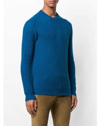 Мужской синий свитер с круглым вырезом от Nuur