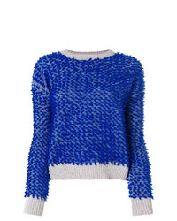 Женский синий свитер с круглым вырезом от Peter Jensen