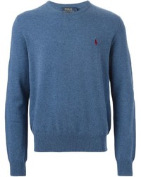 Мужской синий свитер с круглым вырезом от Polo Ralph Lauren