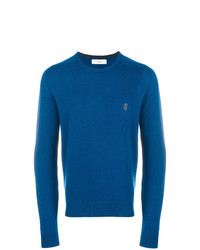 Мужской синий свитер с круглым вырезом от Pringle Of Scotland