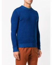 Мужской синий свитер с круглым вырезом от Nuur