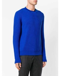 Мужской синий свитер с круглым вырезом от Altea