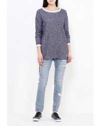 Женский синий свитер с круглым вырезом от Rifle