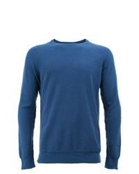 Мужской синий свитер с круглым вырезом от Roberto Collina