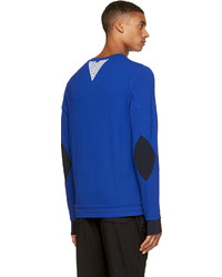 Мужской синий свитер с круглым вырезом от Oamc