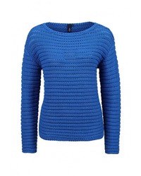 Женский синий свитер с круглым вырезом от s.Oliver Denim