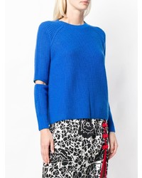 Женский синий свитер с круглым вырезом от Zoe Jordan