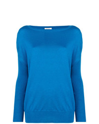 Женский синий свитер с круглым вырезом от Snobby Sheep