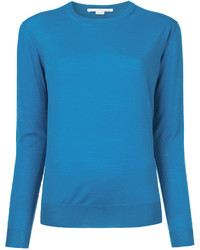 Женский синий свитер с круглым вырезом от Stella McCartney