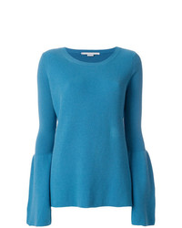Женский синий свитер с круглым вырезом от Stella McCartney