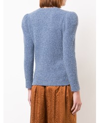 Женский синий свитер с круглым вырезом от Co