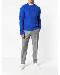 Мужской синий свитер с круглым вырезом от Paura