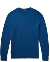 Мужской синий свитер с круглым вырезом от Theory