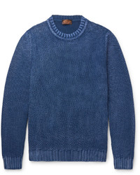 Мужской синий свитер с круглым вырезом от Tod's