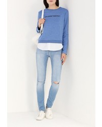 Женский синий свитер с круглым вырезом от Tom Farr