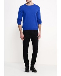 Мужской синий свитер с круглым вырезом от Top Secret