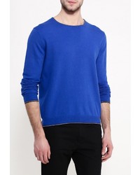 Мужской синий свитер с круглым вырезом от Top Secret