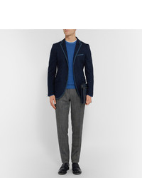 Мужской синий свитер с круглым вырезом от Etro