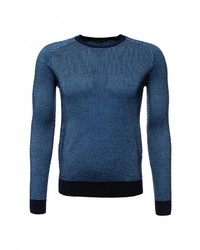 Мужской синий свитер с круглым вырезом от Y.Two