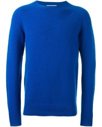 Мужской синий свитер с круглым вырезом от YMC