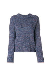 Женский синий свитер с круглым вырезом от Zadig & Voltaire