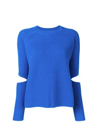 Женский синий свитер с круглым вырезом от Zoe Jordan