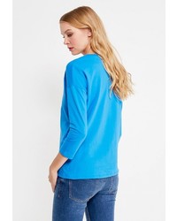 Женский синий свитер с круглым вырезом от Спартак