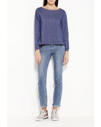 Женский синий свитер с круглым вырезом от Спартак