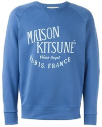 Мужской синий свитер от MAISON KITSUNÉ