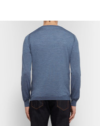 Мужской синий свитер от Boglioli
