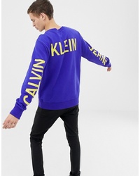 Мужской синий свитшот с принтом от Calvin Klein Jeans