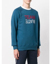 Мужской синий свитшот с принтом от Ron Dorff