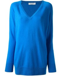 Синий свободный свитер от Equipment