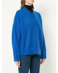 Синий свободный свитер от H Beauty&Youth