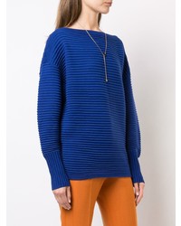 Синий свободный свитер от Victoria Victoria Beckham