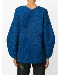 Синий свободный свитер от T by Alexander Wang
