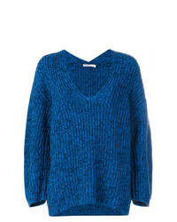 Синий свободный свитер от T by Alexander Wang