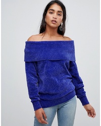 Синий свободный свитер от Vila