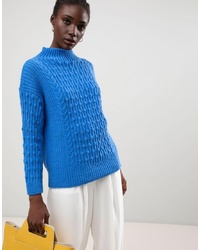 Синий свободный свитер от Warehouse