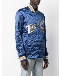 Мужской синий стеганый бомбер от Dolce & Gabbana