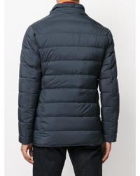 Мужской синий стеганый пиджак от Herno
