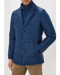 Мужской синий стеганый пиджак от Riggi