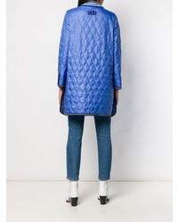 Женский синий стеганый пуховик от Ermanno Scervino