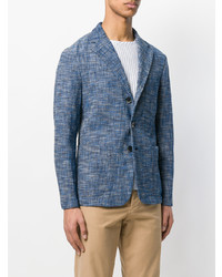 Мужской синий твидовый пиджак от Barena
