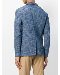 Мужской синий твидовый пиджак от Barena