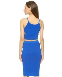 Синий укороченный топ от JONATHAN SIMKHAI