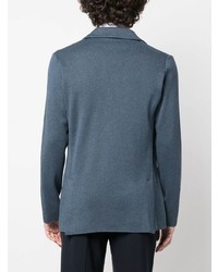 Мужской синий хлопковый вязаный пиджак от Lardini