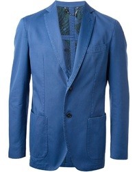 Синий хлопковый пиджак