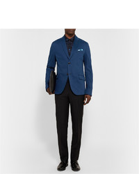 Мужской синий хлопковый пиджак от Gucci