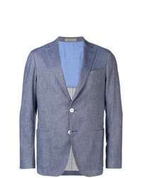 Мужской синий хлопковый пиджак от Corneliani